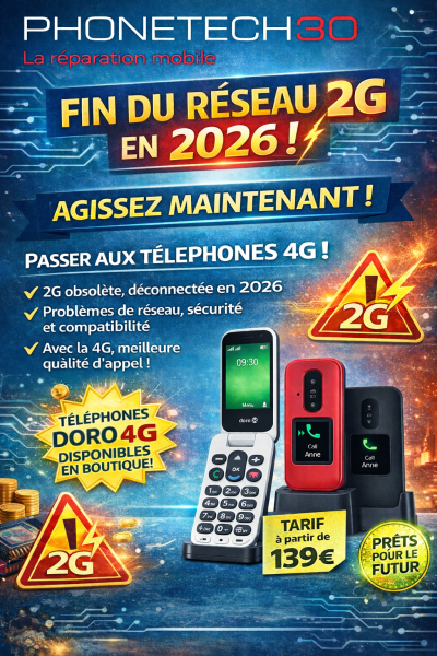 Anticipez l'arrêt du réseau 2G : Optez pour la simplicité avec les téléphones senior Doro !